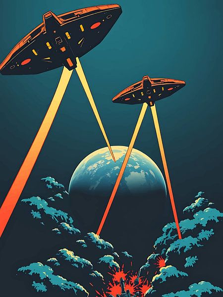 UFO Warrior Poster by rendyokt rendy