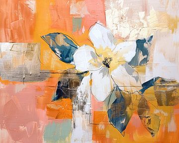 Modern Bloemen van Abstract Schilderij