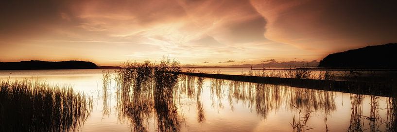 Evening atmosphere on the island of Rügen on the large Bodden. by Voss photography