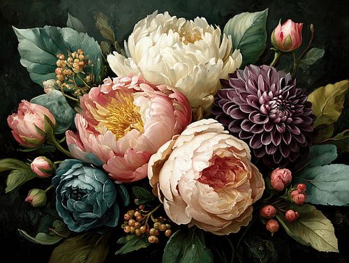 Nocturne der Pfingstrosen von Cats & Dotz