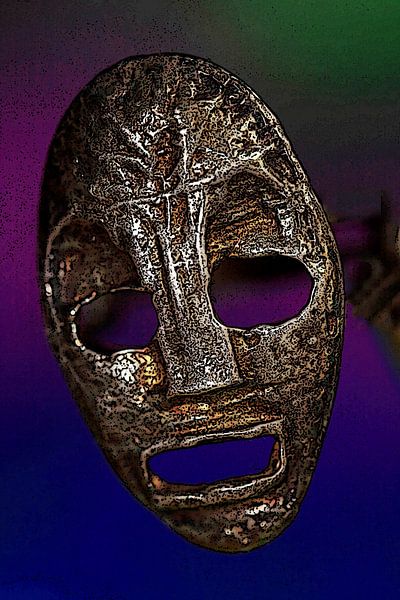 Zilveren masker van Jolanta Mayerberg