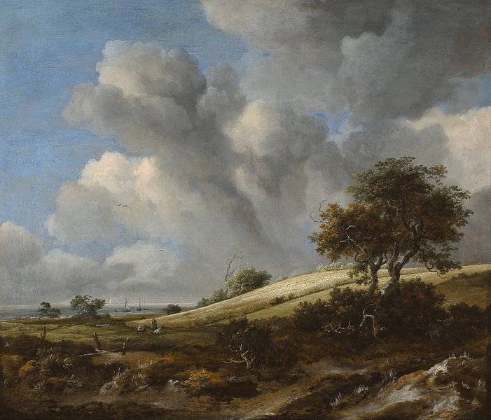 A Cornfield with the Zuiderzee in the background, Jacob Isaacksz. van Ruisdael by Masterful Masters