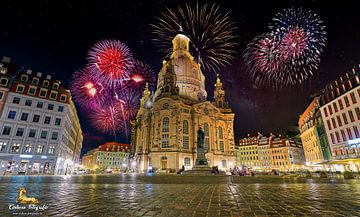 Dresden vuurwerk van Einhorn Fotografie