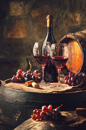 Stijlvol stilleven van een wijnproeverij