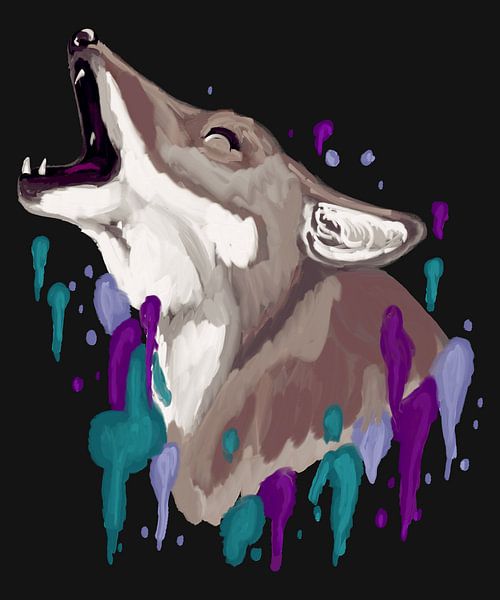 Colorful wolf by Antiope33