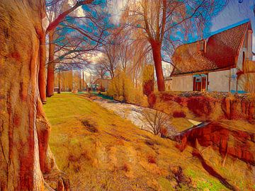 Leeuwarden im Herbst von Roelof van der Schaaf