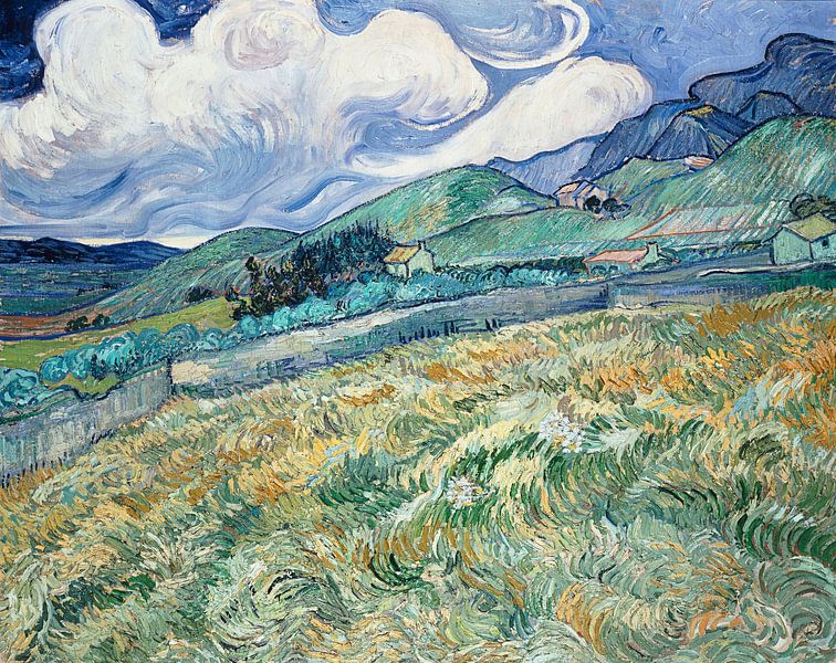 Vincent van Gogh. Landscape from Saint-Rémy van 1000 Schilderijen