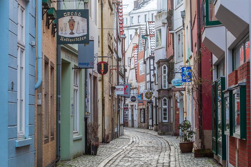 Verschneites Bremer Schnoorviertel  von Torsten Krüger