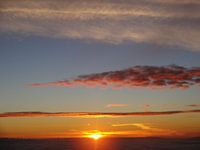 "First morning sun Rinjani"