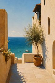Bright Mediterranean Alley by the Sea by Gentle Hours