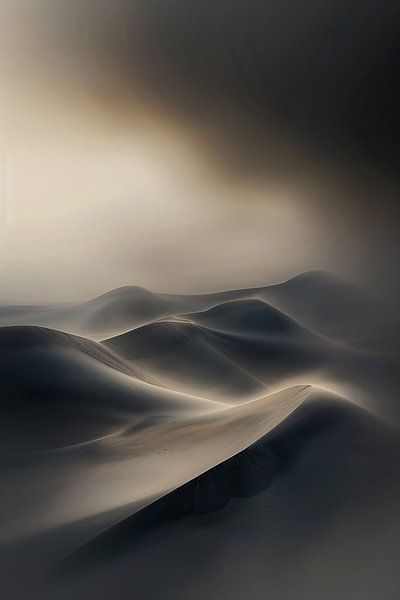 Sandwellen unter magischem Himmel von fernlichtsicht