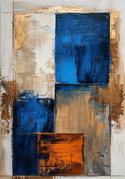 Cobalt Alchemy van Abstract Schilderij