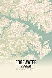 Vintage map of Edgewater (Maryland), USA. by Prints of Place