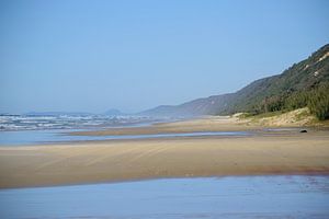 Streams crossing the beach