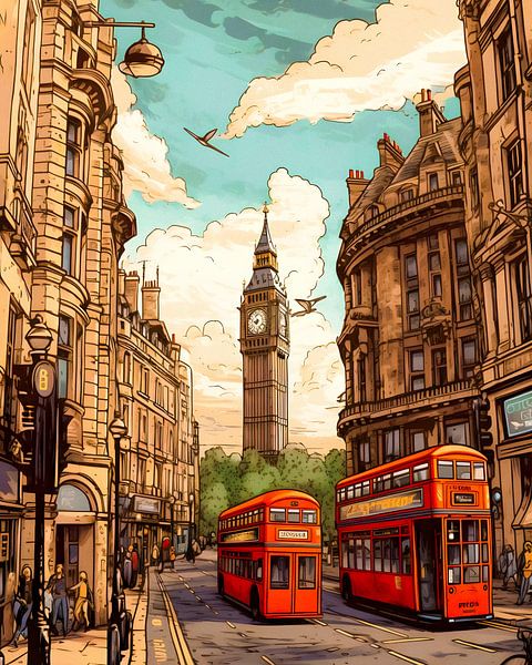 Affiche de voyage à Londres par Taudalpoi 