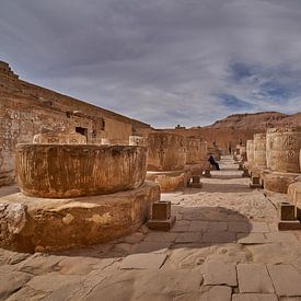 Mortuariumtempel van Ramesses III in Medinet Habu in Luxor, Egypte van Mohamed Abdelrazek