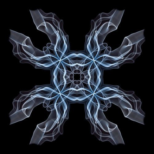 Abstract image made of smoke on black background