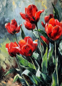 Rode Tulpen van Blikvanger Schilderijen