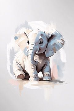 Schattige olifant illustratie van Art & Soul Creations