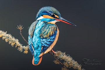 Kingfisher in Photoshop edit by Eric Wander