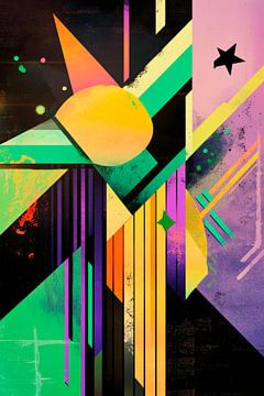 Abstract colours and shapes - Dynamic by Poster Art Shop
