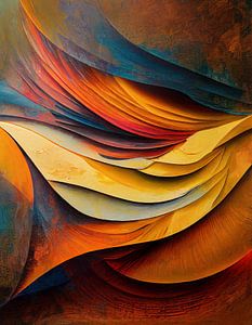 Abstract herfst kleuren van Bert Nijholt
