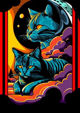 Cat pop art by InSomnia