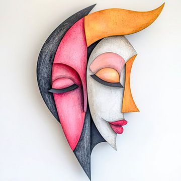 Hedendaagse dualiteit - anticiperende emotie van Klaus Tesching - Art-AI