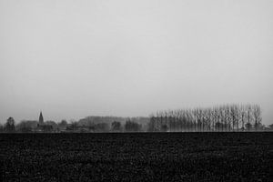 dorp in de regen