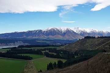 Rakaia Schlucht und Fluss in Neuseeland von Aagje de Jong