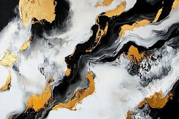 Artistiek gemarmerd met gouden accenten van Poster Art Shop