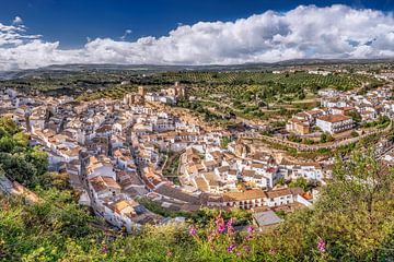 White mountain village of Setinel de las Bodegas in Andalusia in the sunlight by Voss photography