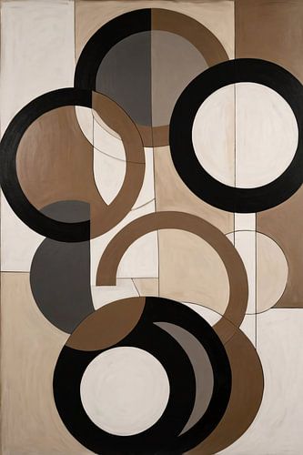 Minimalistisch geometrisch ontwerp met zachte tinten