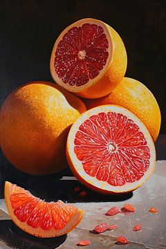 Schilderij Grapefruit van Blikvanger Schilderijen