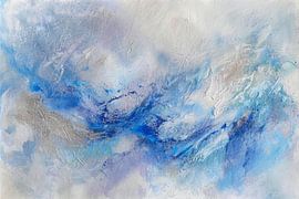 Abstraktes Meeresgemälde – Abenteuer und Ruhe in Blau von BowiScapes – Kunst und urbane Wandgestaltung