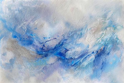 Abstract Zee Schilderij - Avontuur en Rust in Blauw