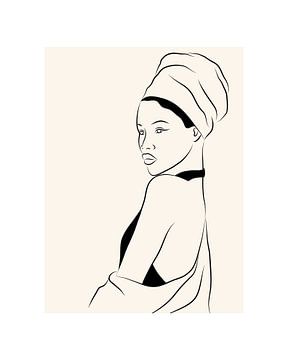 Portret Afrikaanse vrouw van Studio Miloa