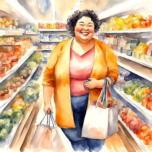 Sociable lady runs errands