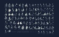 Jazzmusiker in Farbe Blue Note - Saxophon und Klavier - Fototapete