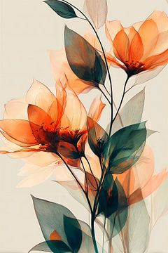 Transparenz in Coral & Green Nr. 2