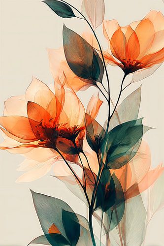 Transparenz in Coral & Green Nr. 2