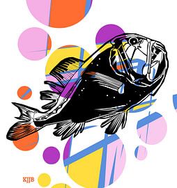 Le poisson noir dans la mer profonde sur Studio Heyki