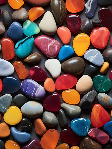 Edelstenen kiezels glanzende variëteit textuur mineralen natuur van gm_designs