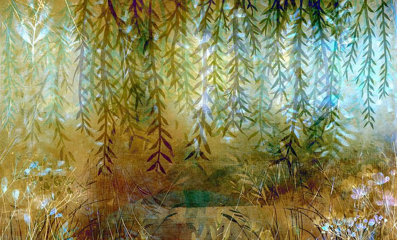 Wilde bloemen bos van FRESH Fine Art