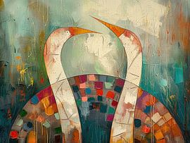 Abstract Birds Modern | Portrait