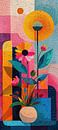 Kleurrijk Stilleven | Mosaïque Bloom van Kunst Kriebels thumbnail