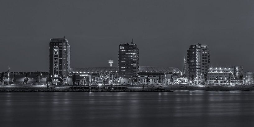 Feyenoord Rotterdam stade De Kuip à la nuit - 2 par Tux Photography