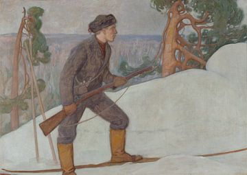 Le chasseur de lynx, 1900, Pekka Halonen