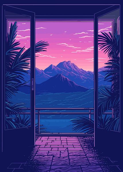 Auto Retro Synthwave van Mason Scott