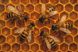 Honeybee painting by Johannes